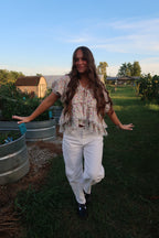 Clover Lace Ruffle Top