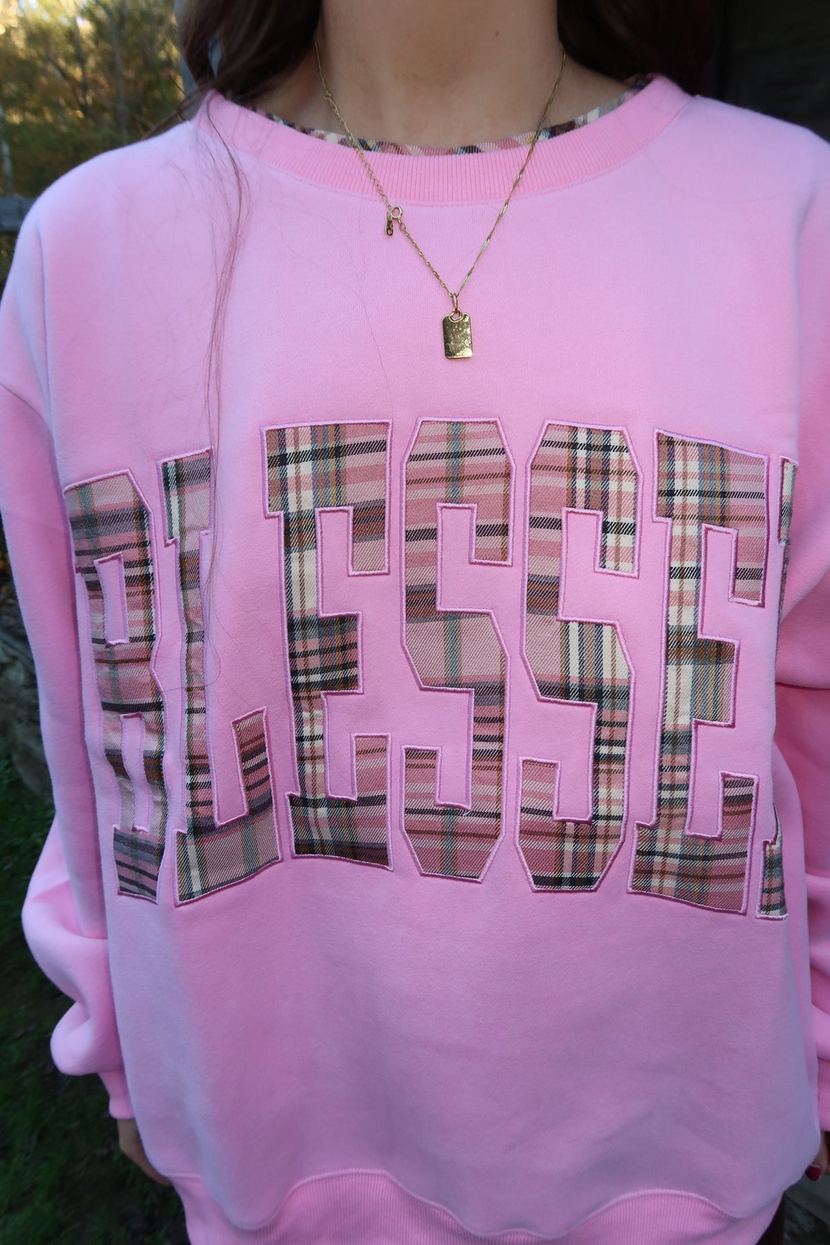 "Blessed In Plaid" Sweatshirt