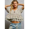 Clover Lace Ruffle Top
